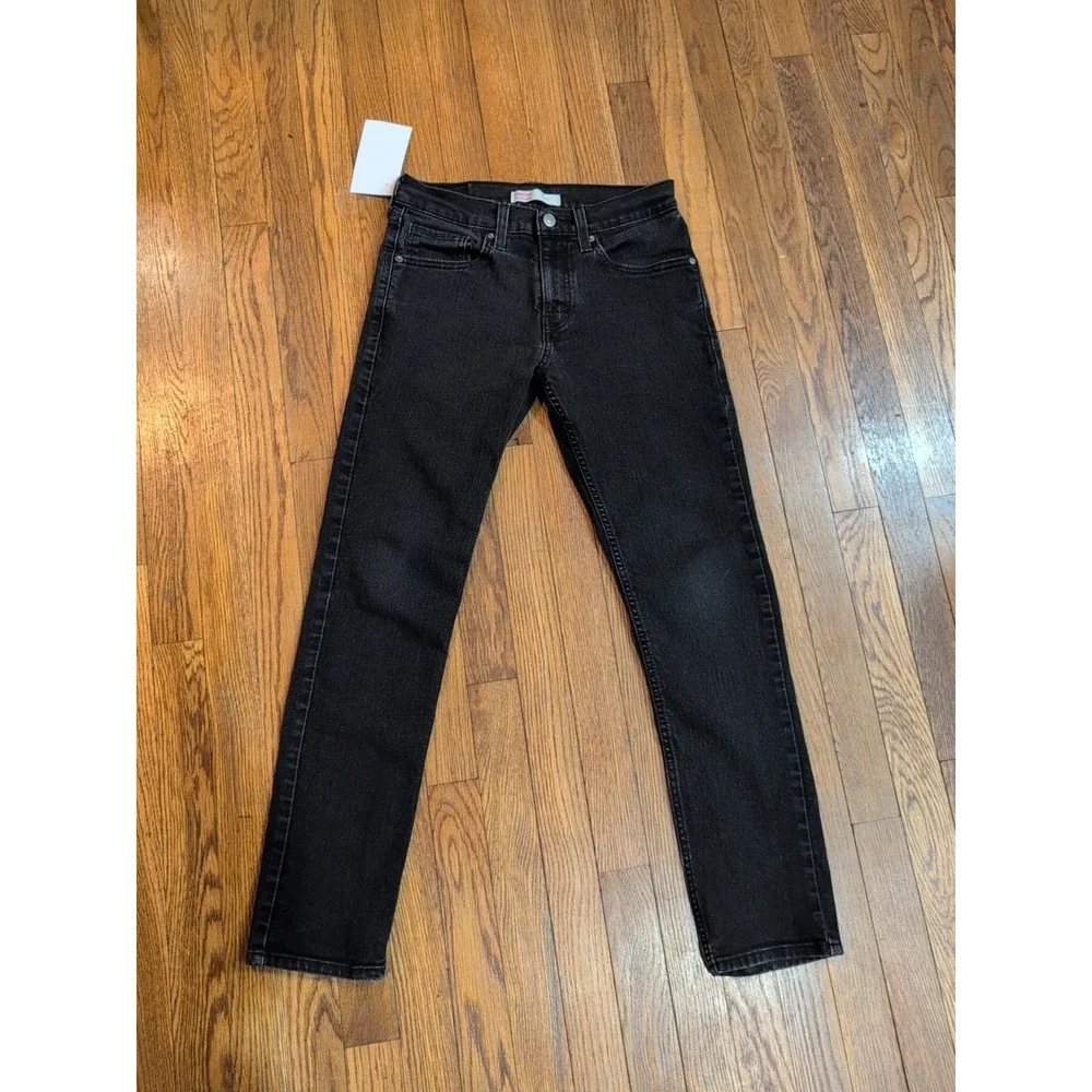 Levis Signature Mens‎ Jeans Slim Straight Leg 28 x 30 BLACK Stretch Denim